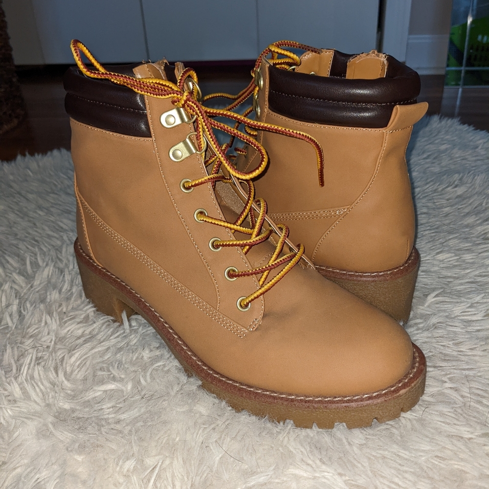 Tan Ankle Boots (worn once) size 8.5